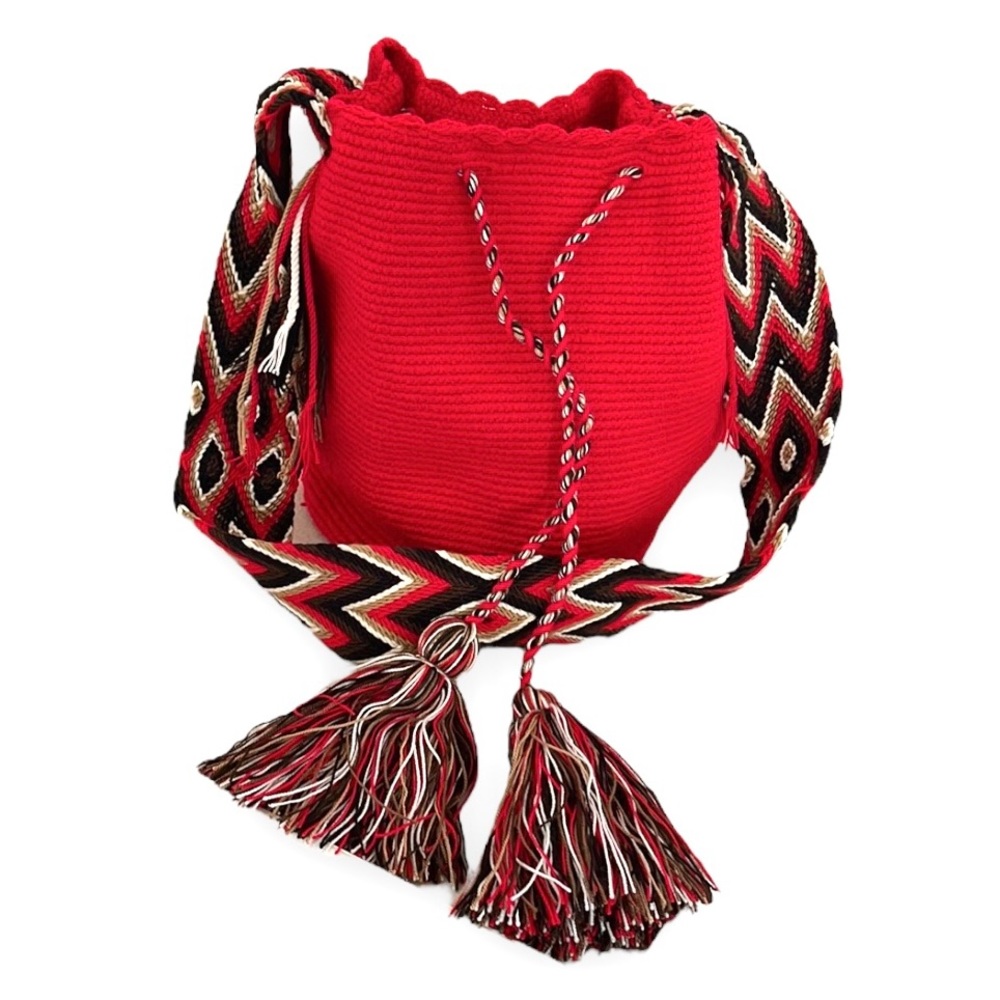 Crochet bag, authentic Large Wayuú Mochila Bag , Hand-made Wayuu Bag, Premium
